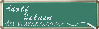 Adolf Wilden Visitenkarte